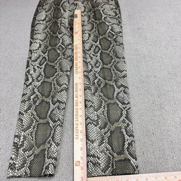 Michael Kors Pants Brown Skinny Green Snake Skin Print Women’s Size 4 - Picture 3 of 12